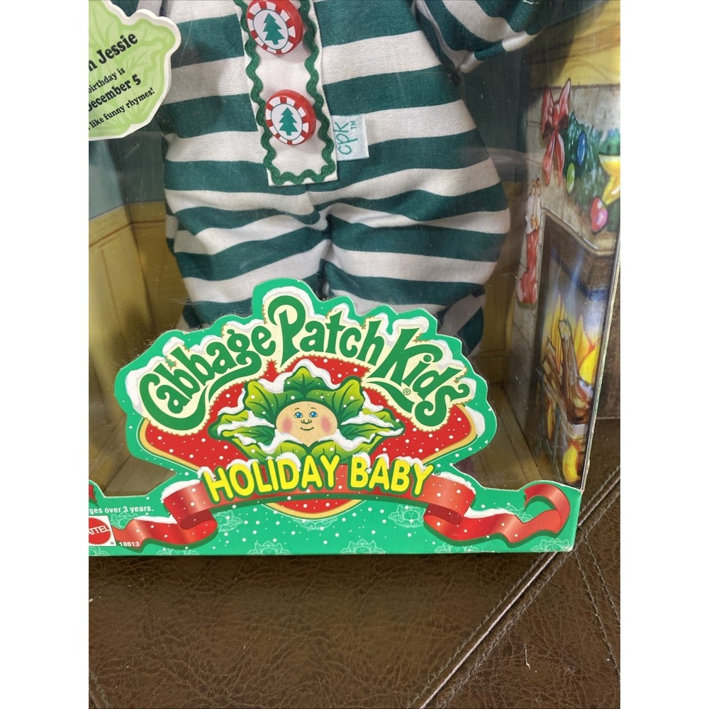 Vintage 1998 CABBAGE PATCH KIDS Holiday Baby Mattel #18613 Dec 5 Jackelyn Jessie - Picture 5 of 16